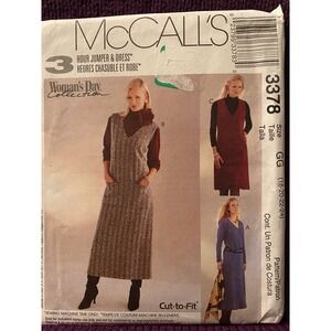 McCalls Sewing pattern3378v neck  dress jumper sz 18 20 22 24